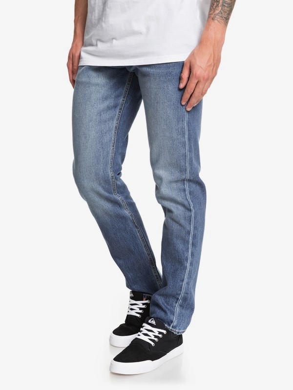 blue straight fit jeans