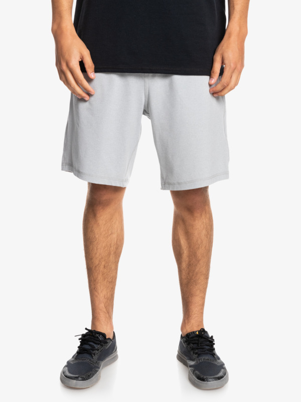 light grey sweatshorts