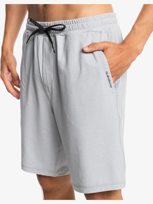 light grey sweatshorts