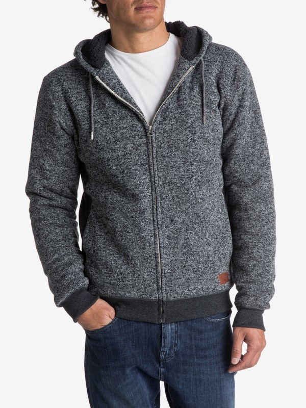 Keller Sherpa - Zip-Up Polar Fleece Hoodie for Men 3613372959585 | Quiksilver