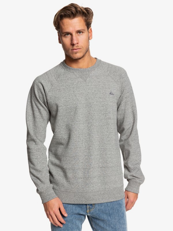 quiksilver, Everyday - Sweatshirt for Men, LIGHT GREY HEATHER (sjsh) 0 Everyday - Sweatshirt for Men Grey EQYFT03847 Quiksilver