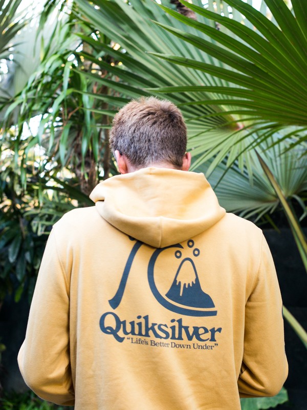 quiksilver, Spring Roll - Sudadera con Capucha para Hombre, RATTAN (yhp0) 0 Spring Roll - Sudadera con Capucha para Hombre Amarillo EQYFT03972 Quiksilver
