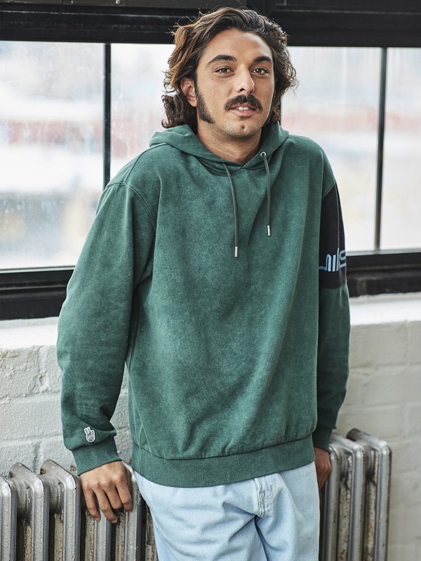 quiksilver, Originals - Sudadera con Capucha para Hombre, GARDEN TOPIARY (grt0) 0 Originals - Sudadera con Capucha para Hombre Verde EQYFT03995 Quiksilver