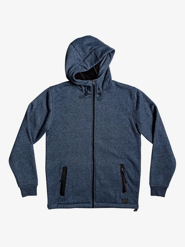 Kurow Sherpa ZipUp SherpaLined Hoodie for Men Quiksilver