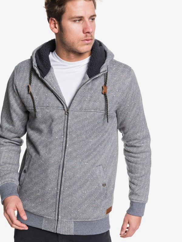zip up hoodie with sherpa lining