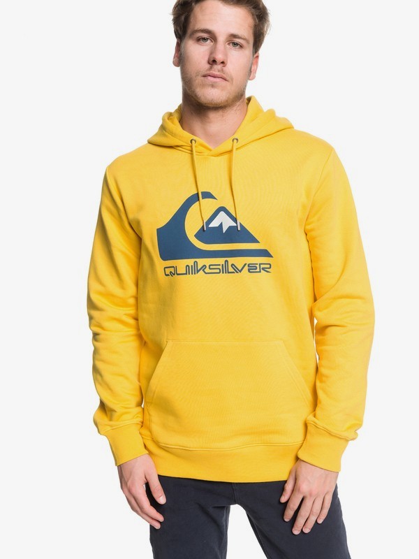 quiksilver, Omni Logo - Sudadera con Capucha para Hombre, SULPHUR (gjc0) 0 Omni Logo - Sudadera con Capucha para Hombre Verde EQYFT04025 Quiksilver