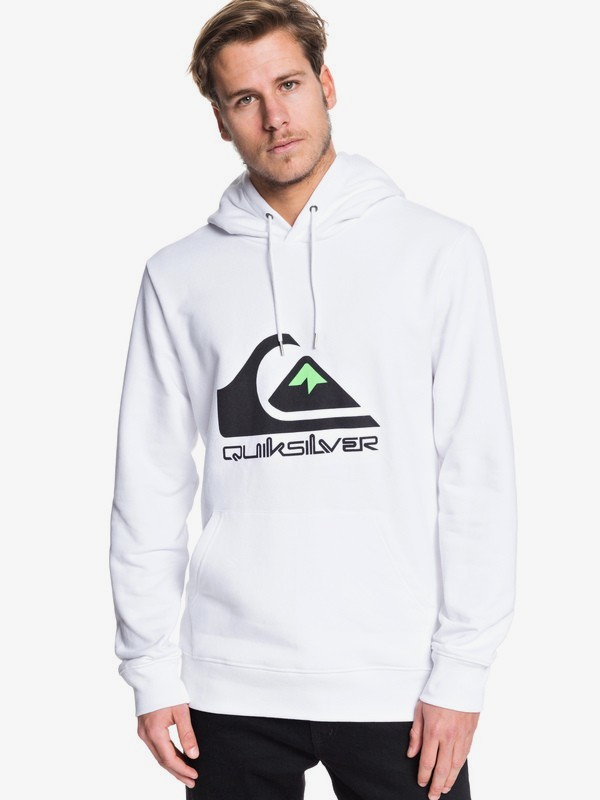 quiksilver, Omni Logo - Sudadera con Capucha para Hombre, WHITE (wbb0) 0 Omni Logo - Sudadera con Capucha para Hombre Blanco EQYFT04025 Quiksilver