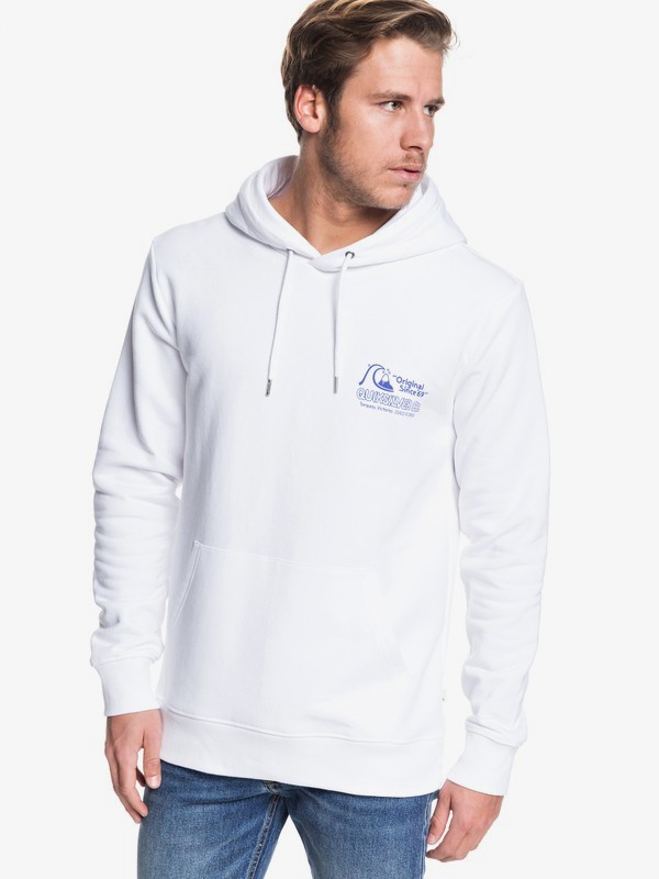 quiksilver, Daily Wax - Sudadera con Capucha para Hombre, WHITE (wbb0) 0 Daily Wax - Sudadera con Capucha para Hombre Blanco EQYFT04026 Quiksilver