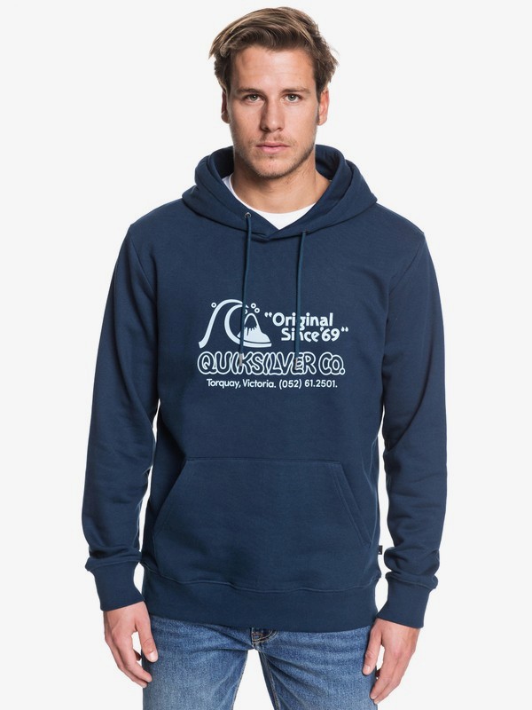 quiksilver, Inside Lines - Sudadera con Capucha para Hombre, MOONLIT OCEAN (byk0) 0 Inside Lines - Sudadera con Capucha para Hombre Azul EQYFT04046 Quiksilver