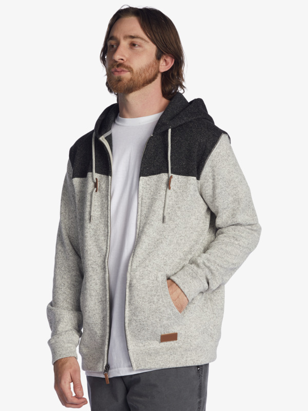 Mens Keller Block Zip Zip-Up Hoodie | Quiksilver