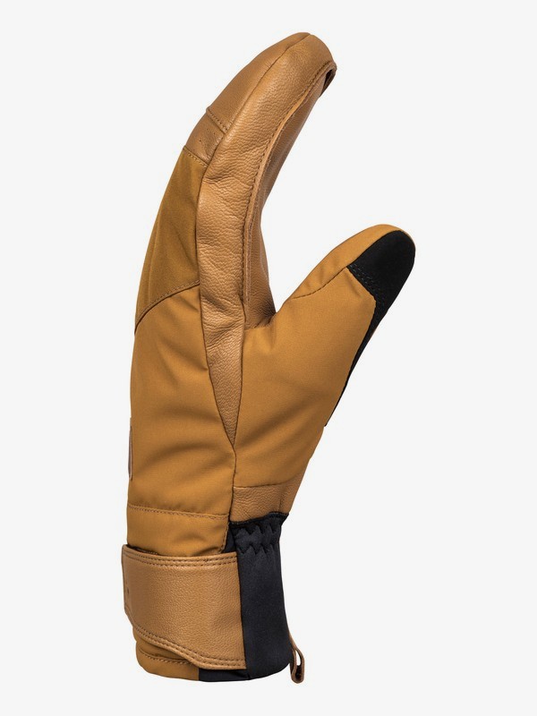 khaki snowboard mittens