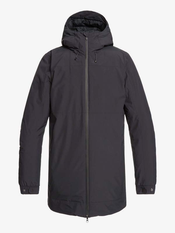 quiksilver, Cordova - Chaqueta Impermeable Comprimible con Capucha de Corte Largo para Hombre, BLACK (kvj0) 0 Cordova - Chaqueta Impermeable Comprimible con Capucha de Corte Largo para Hombre Negro EQYJK03496 Quiksilver