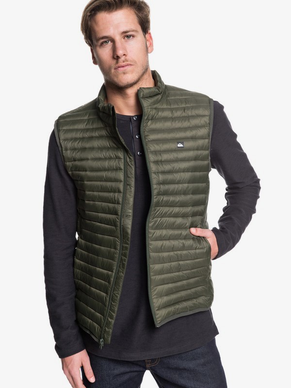 quiksilver, Scaly Sleeveless - Prenda Caliente Ligera para Hombre, DEEP DEPTHS (czc0) 0 Scaly Sleeveless - Prenda Caliente Ligera para Hombre Marron EQYJK03502 Quiksilver