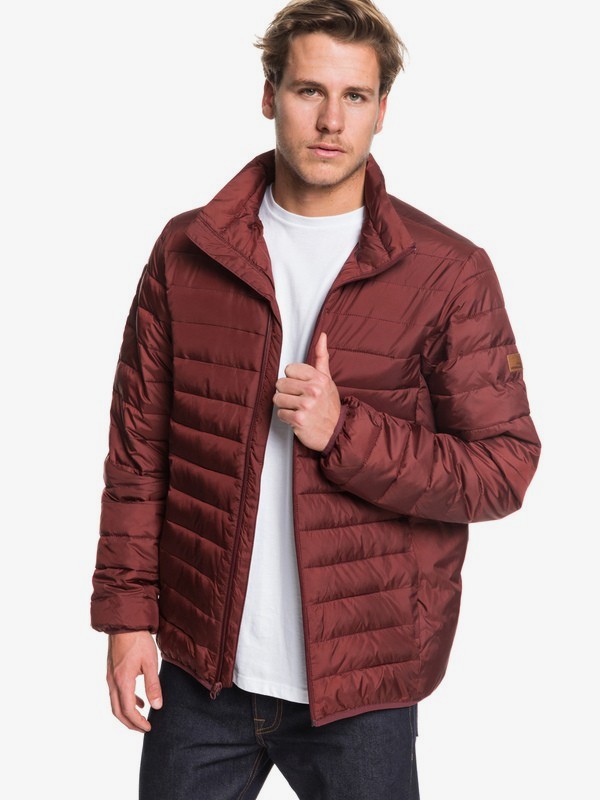 quiksilver, Scaly - Chaqueta Acolchada para Hombre, ANDORA (rsd0) 0 Scaly - Chaqueta Acolchada para Hombre Rojo EQYJK03503 Quiksilver