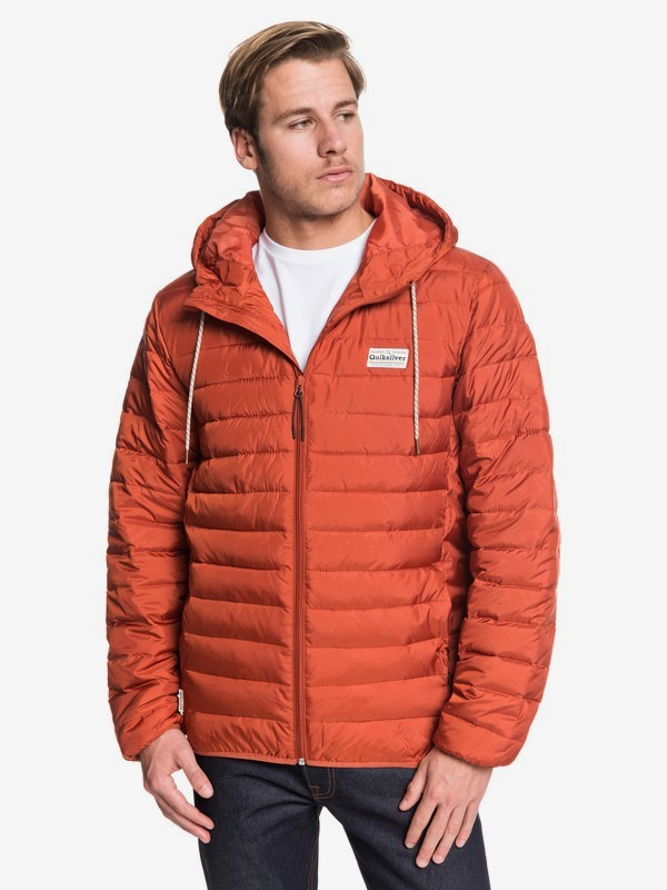 burnt orange puffer jacket