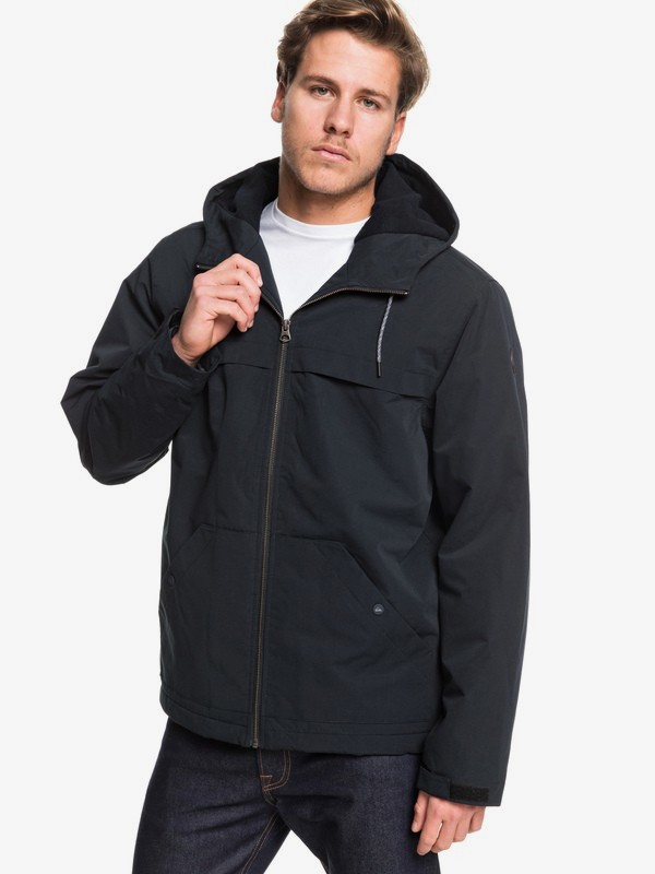 quiksilver, Waiting Period - Parka Resistente al Agua con Capucha para Hombre, BLACK (kvj0) 0 Waiting Period - Parka Resistente al Agua con Capucha para Hombre Negro EQYJK03513 Quiksilver