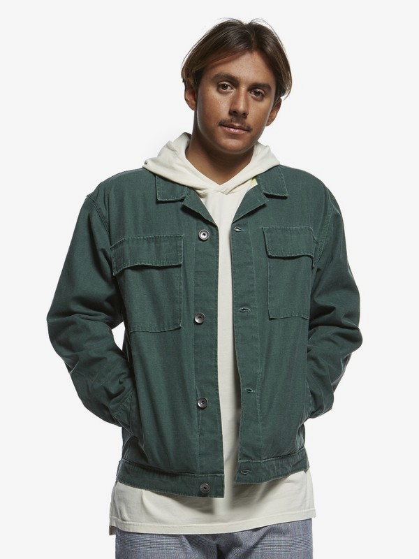quiksilver, The Originals - Chaqueta de Trabajo para Hombre, GARDEN TOPIARY (grt0) 0 The Originals - Chaqueta de Trabajo para Hombre Verde EQYJK03517 Quiksilver