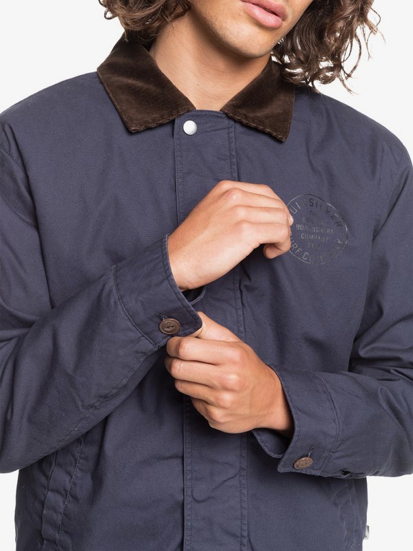 Canvas Cord Workwear Cord Collar Jacket for Men 3613375645782