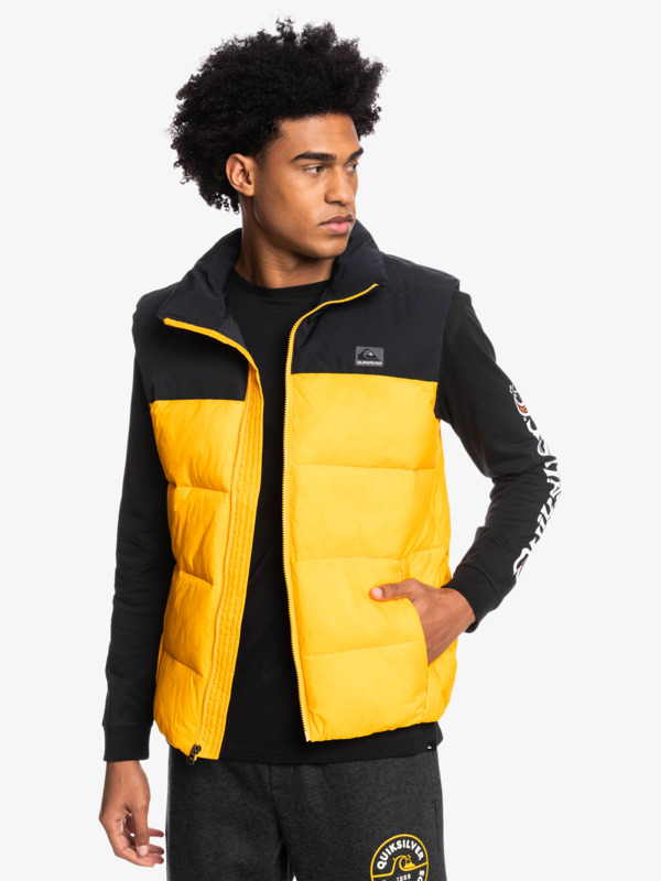 Wolf Shoulder - Colourblock Puffer Gilet for Men  EQYJK03898