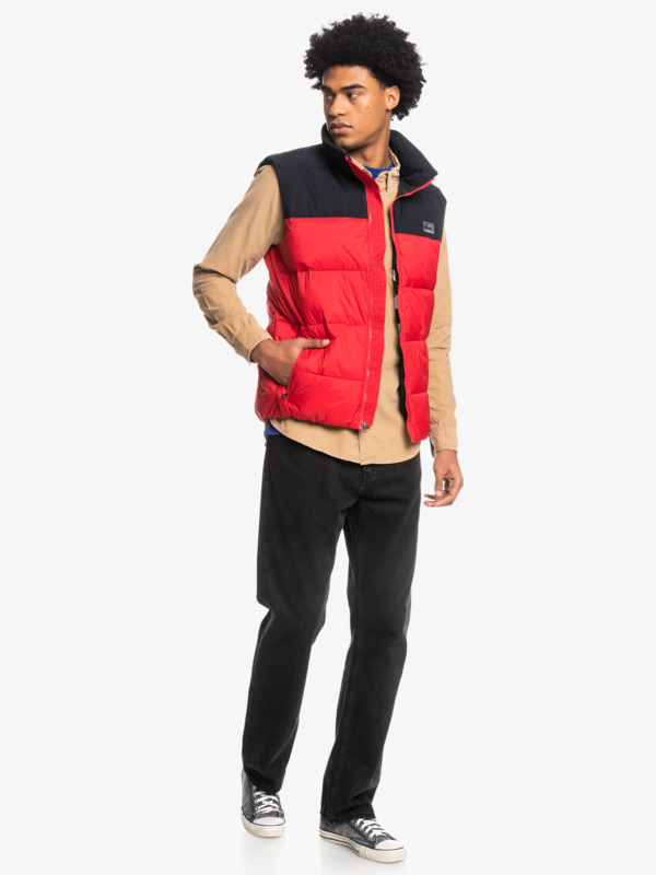 Wolf Shoulder - Colourblock Puffer Gilet for Men  EQYJK03898
