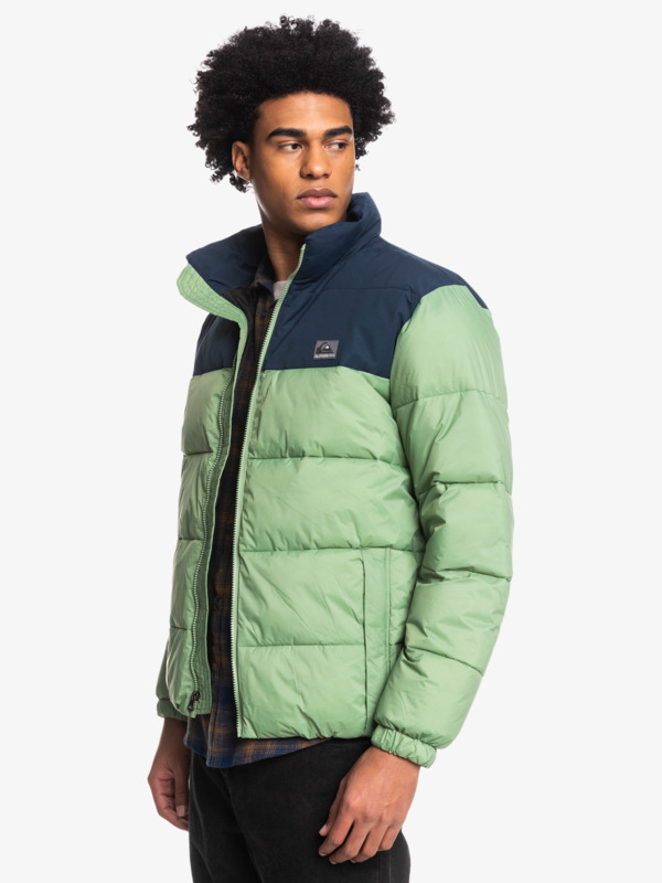 Wolf Shoulder - Colourblock Puffer Jacket for Men  EQYJK03899
