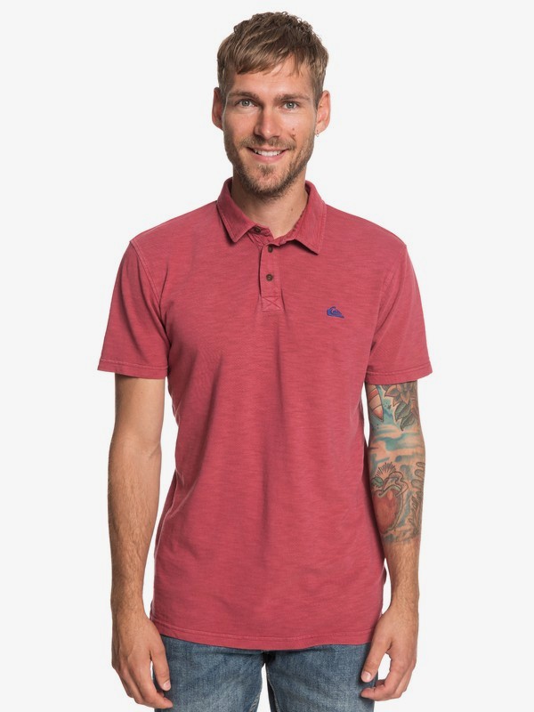quiksilver, Everyday Sun Cruise - Camisa Polo de Manga Corta para Hombre, BRICK RED (rqn0) 0 Everyday Sun Cruise - Camisa Polo de Manga Corta para Hombre Rojo EQYKT03784 Quiksilver