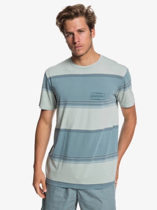 quiksilver, Gradient Stripe - T-Shirt for Men, STORMY SEA GRADIENT STRIPES (blh3) 0 Gradient Stripe - T-Shirt for Men Blue EQYKT03849 Quiksilver