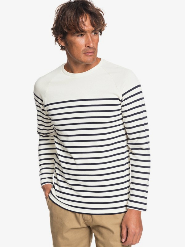 quiksilver, Patudo - Camiseta de Manga Larga para Hombre, ECRU (wbw0) 0 Patudo - Camiseta de Manga Larga para Hombre Blanco EQYKT03869 Quiksilver