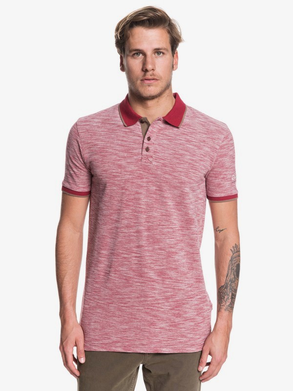 quiksilver, Burning Mountain - Camisa Polo de Manga Corta para Hombre, GARNET HEATHER (rqkh) 0 Burning Mountain - Camisa Polo de Manga Corta para Hombre Rojo EQYKT03910 Quiksilver