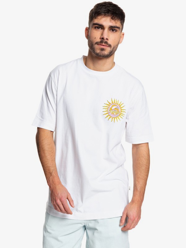 quiksilver, Positive Vibrations - Camisa de Manga Corta para Hombre, WHITE (wbb0) 0 Positive Vibrations - Camisa de Manga Corta para Hombre Blanco EQYKT03956 Quiksilver