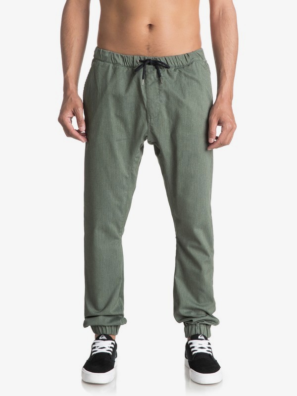 grey chino joggers