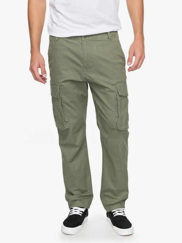 quiksilver, Svenka - Pantalones de Corte Recto para Hombre, FOUR LEAF CLOVER (gph0) 0 Svenka - Pantalones de Corte Recto para Hombre Verde EQYNP03142 Quiksilver