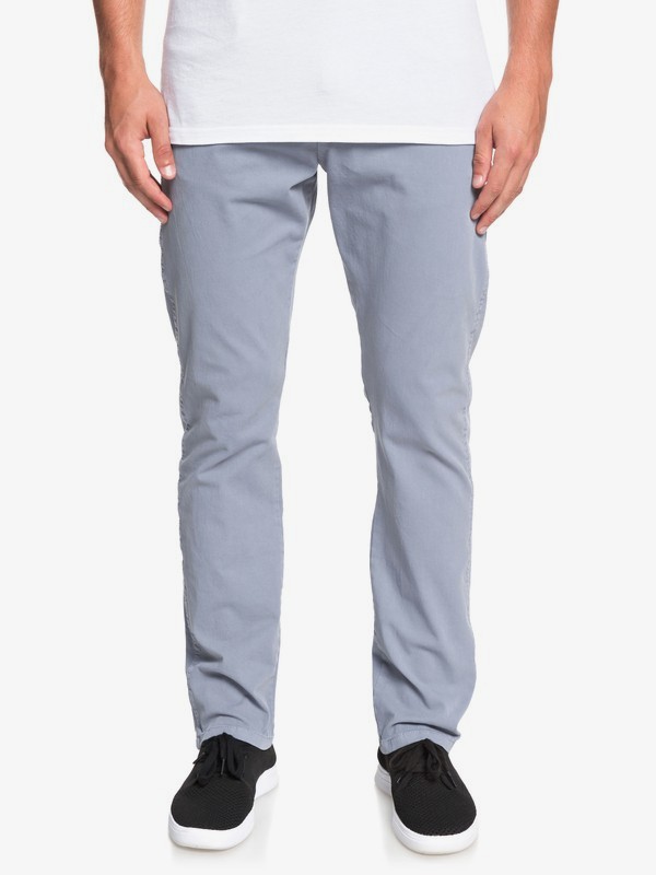 quiksilver, Krandy - Straight Fit Trousers for Men, STONE WASH (bkj0) 0 Krandy - Straight Fit Trousers for Men Blue EQYNP03168 Quiksilver