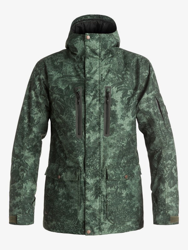 quiksilver, Dark And Stormy - Snow Jacket, SUNSET TUNNEL FOREST (csn6) 0 Dark And Stormy - Snow Jacket Brown EQYTJ03059 Quiksilver