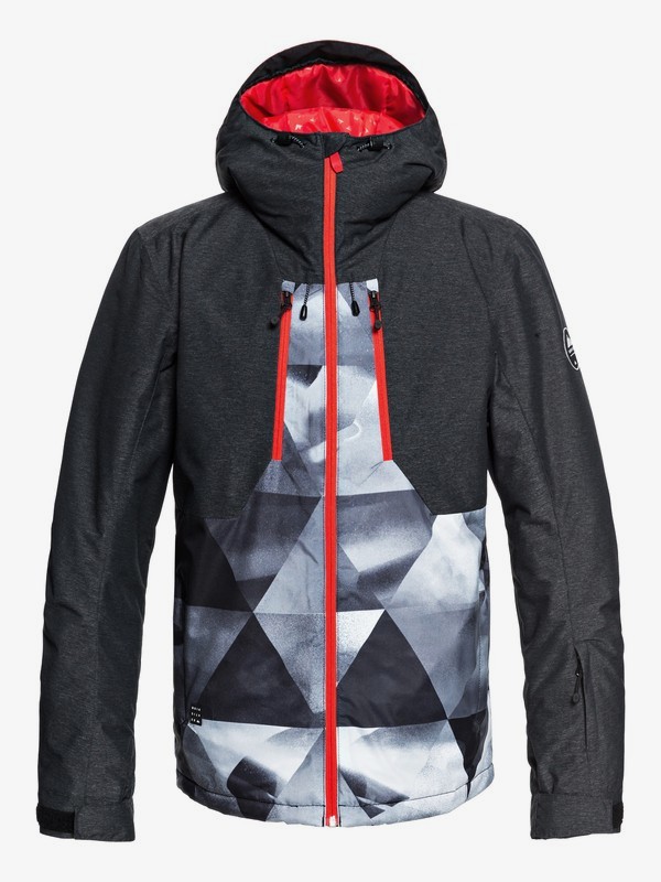 quiksilver, Mission Plus - Veste de snow pour Homme, GREY_STRETCH UNIVERSE (kpg3) 0 Mission Plus - Veste de snow pour Homme Noir EQYTJ03189 Quiksilver