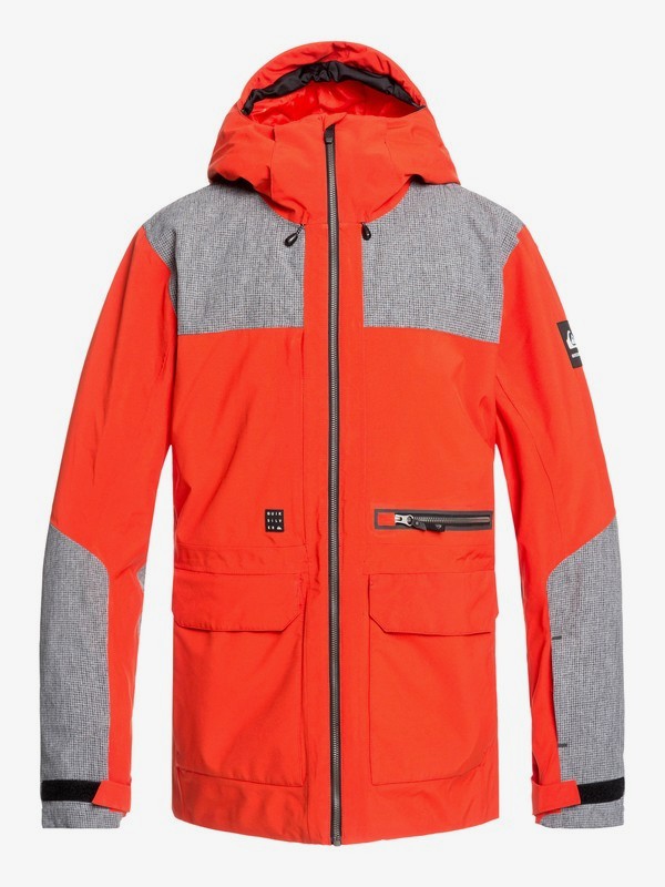 quiksilver, Arrow Wood - Snow Jacket for Men, POINCIANA (nzg0) 0 Arrow Wood - Snow Jacket for Men Orange EQYTJ03212 Quiksilver