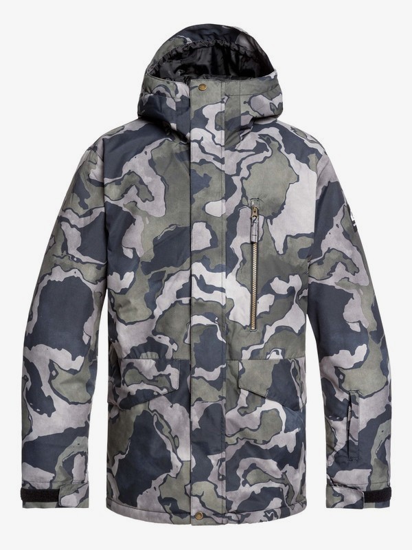 white camo snow jacket