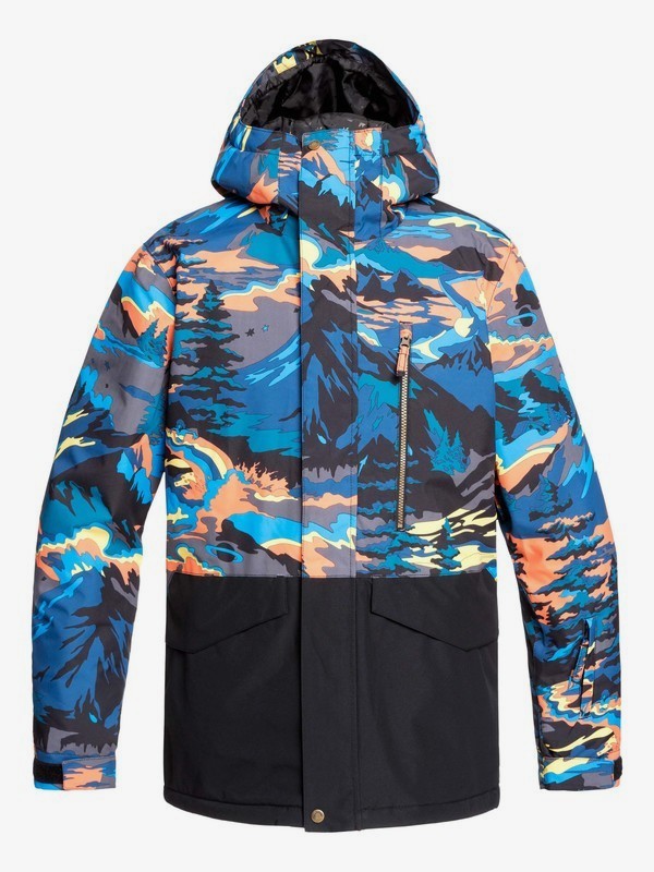 quiksilver, Mission - Snow Jacket for Men, SULPHUR SNOWSCENE (gjc9) 0 Mission - Snow Jacket for Men Green EQYTJ03237 Quiksilver