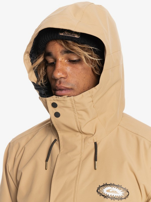 tan snow jacket