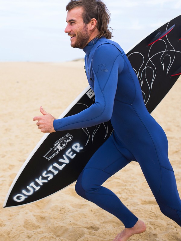 quiksilver, 4/3mm Highline Limited Monochrome - Chest Zip Wetsuit, IODINE BLUE/ CASCADE BLUE (xbcb) 0 4/3mm Highline Limited Monochrome - Chest Zip Wetsuit Blue EQYW103074 Quiksilver