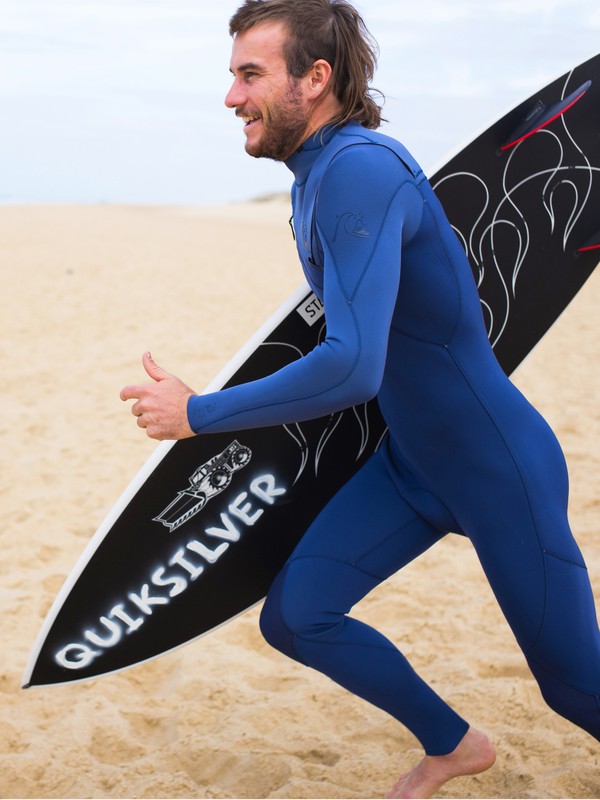 quiksilver, 3/2mm Highline Ltd Monochrome - Chest Zip Wetsuit for Men, IODINE BLUE/ CASCADE BLUE (xbcb) 0 3/2mm Highline Ltd Monochrome - Chest Zip Wetsuit for Men Blue EQYW103075 Quiksilver