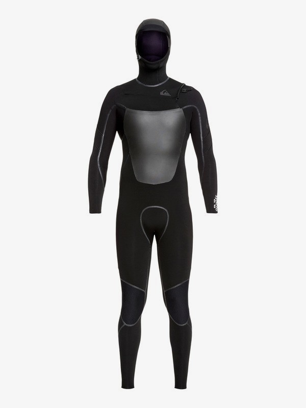 quiksilver, 5/4/3mm Syncro Plus - Hooded Chest Zip Wetsuit for Men, BLACK (kvj0) 0 5/4/3mm Syncro Plus - Hooded Chest Zip Wetsuit for Men Black EQYW203013 Quiksilver