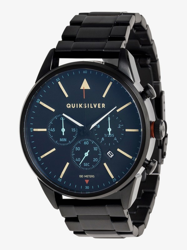 quiksilver, The Timebox Chrono Metal - Analogue Watch for Men, BLACK (kvj0) 0 The Timebox Chrono Metal - Analogue Watch for Men Black EQYWA03025 Quiksilver