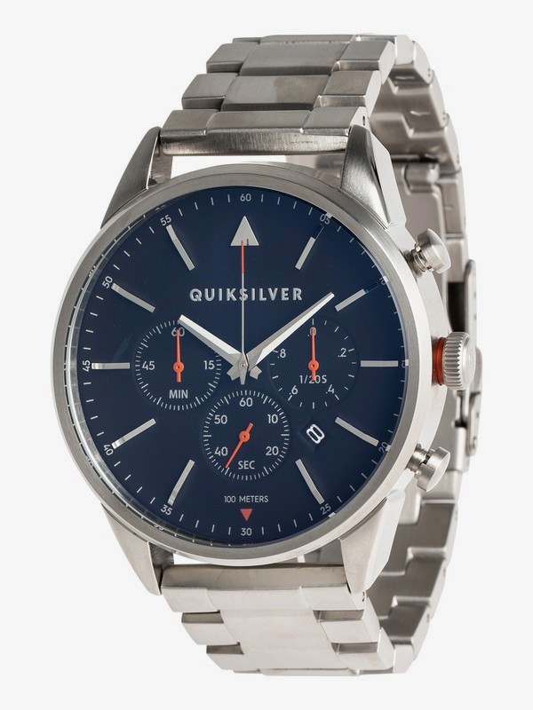 quiksilver, The Timebox Chrono Metal - Reloj Analógico para Hombre, SILVER (sja0) 0 The Timebox Chrono Metal - Reloj Analógico para Hombre Gris EQYWA03025 Quiksilver