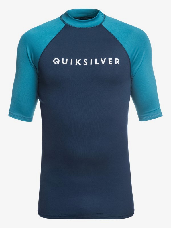 quiksilver, Always There - Licra de Manga Corta con Protección Solar UPF 50 para Hombre, MEDIEVAL BLUE (bte0) 0 Always There - Licra de Manga Corta con Protección Solar UPF 50 para Hombre Azul EQYWR03142 Quiksilver