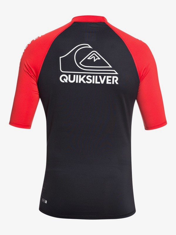 Mens On Tour Short Sleeve Rash Vest 3613376411690 Quiksilver