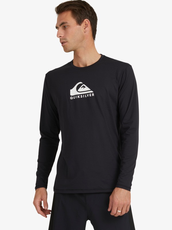 Mens Solid Streak Long Sleeve UPF 50 Surf T Shirt | Quiksilver