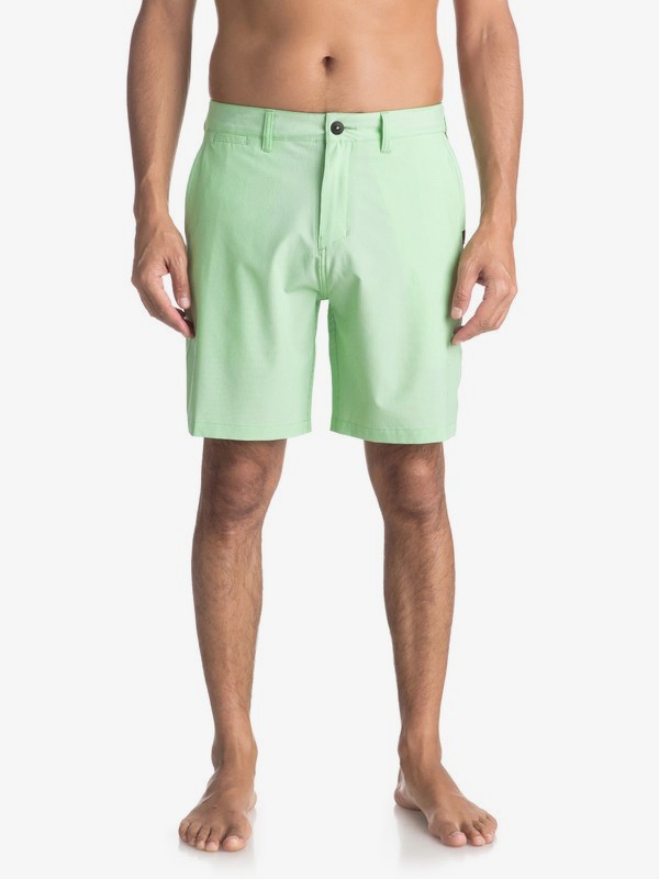 quiksilver, Union Pinstripe 19" - Board Shorts Anfibio para Hombre, GREEN ASH (gdw0) 0 Union Pinstripe 19" - Board Shorts Anfibio para Hombre Verde EQYWS03490 Quiksilver