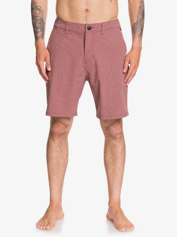quiksilver, Union Heather 19" - Boardshort Anfibio para Hombre, CORDOVAN (rrt0) 0 Union Heather 19" - Boardshort Anfibio para Hombre Rojo EQYWS03605 Quiksilver