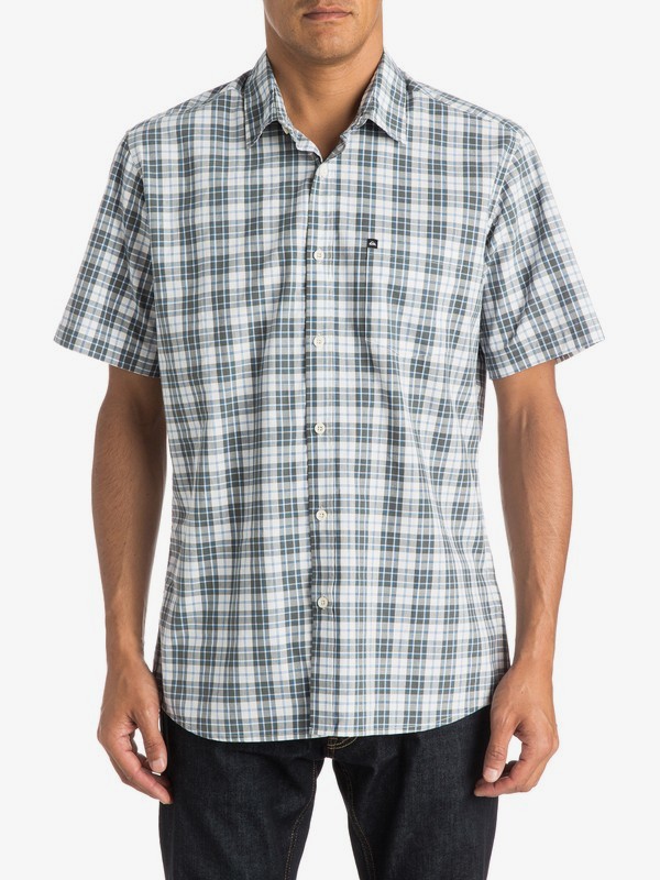 mens short sleeve check shirt